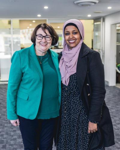 Mayor of Cumberland City Council Mrs Lisa Lakes with President of SACANSW Mrs Maryan Omar