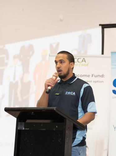 SACANSW Volunteer Zuhair doing MC at Community Ifar