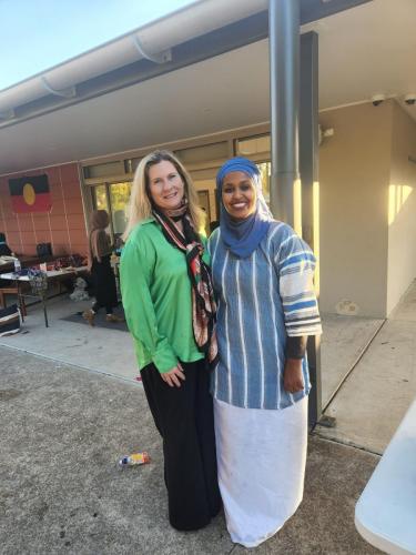 Cumberland City Councillor Dr Dianne Coleman with SACA President Mrs Maryan Omar