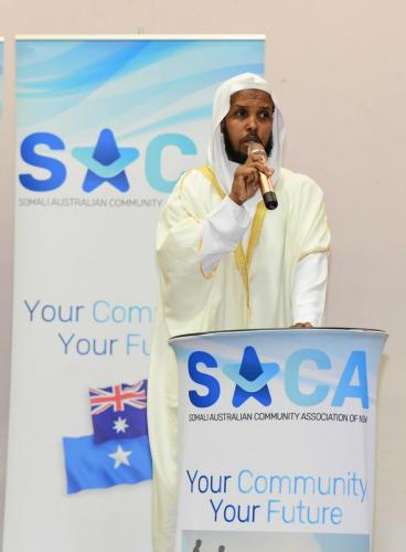 Sheikh Abdulbasit from the Somali Islamic Cultural Centre (Lakemba) sharing Islamic reminders on Community Harmony and Social Cohesion